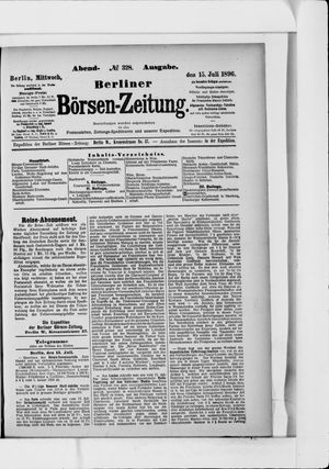 Berliner Börsen-Zeitung vom 15.07.1896