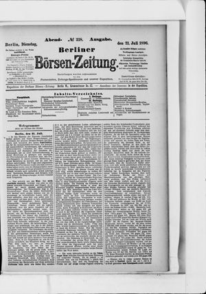 Berliner Börsen-Zeitung vom 21.07.1896
