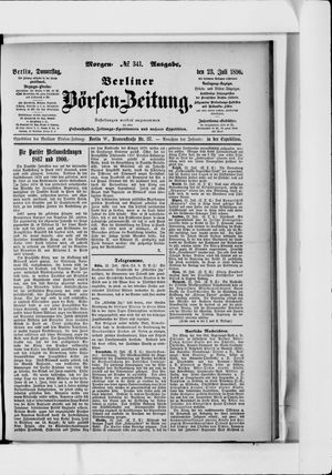Berliner Börsen-Zeitung vom 23.07.1896
