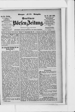 Berliner Börsen-Zeitung vom 31.07.1896