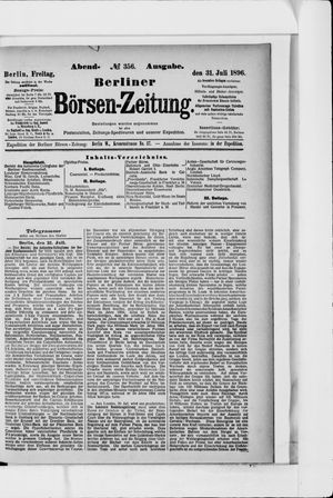 Berliner Börsen-Zeitung vom 31.07.1896