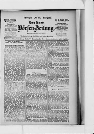 Berliner Börsen-Zeitung vom 02.08.1896