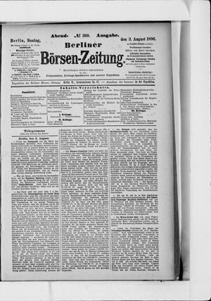 Berliner Börsen-Zeitung vom 03.08.1896