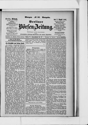 Berliner Börsen-Zeitung vom 05.08.1896