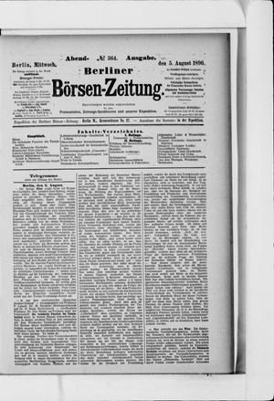 Berliner Börsen-Zeitung vom 05.08.1896