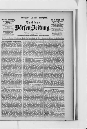 Berliner Börsen-Zeitung vom 06.08.1896