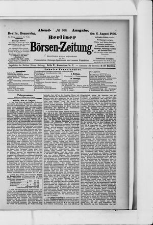 Berliner Börsen-Zeitung vom 06.08.1896