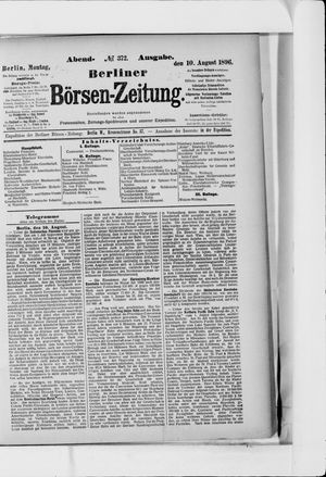 Berliner Börsen-Zeitung vom 10.08.1896