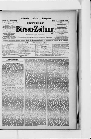 Berliner Börsen-Zeitung on Aug 11, 1896