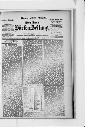 Berliner Börsen-Zeitung vom 12.08.1896