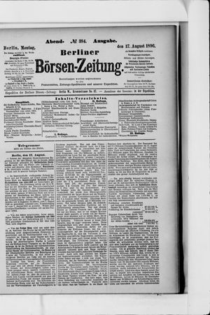 Berliner Börsen-Zeitung vom 17.08.1896