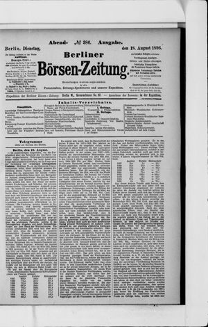 Berliner Börsen-Zeitung vom 18.08.1896