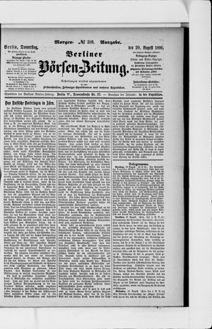 Berliner Börsen-Zeitung vom 20.08.1896