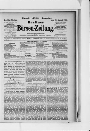 Berliner Börsen-Zeitung vom 24.08.1896