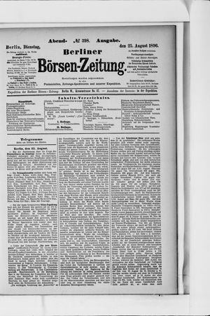 Berliner Börsen-Zeitung vom 25.08.1896