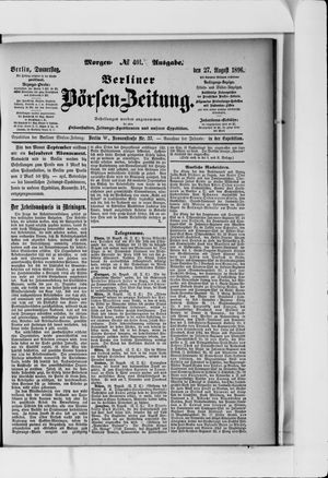 Berliner Börsen-Zeitung vom 27.08.1896