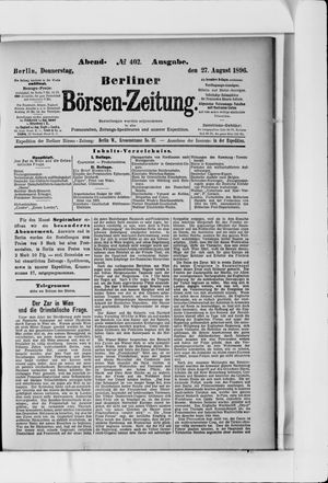 Berliner Börsen-Zeitung vom 27.08.1896