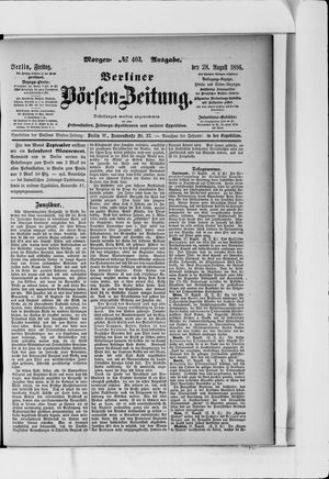 Berliner Börsen-Zeitung on Aug 28, 1896