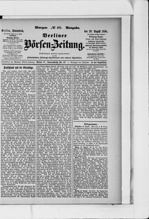 Berliner Börsen-Zeitung vom 29.08.1896