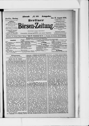 Berliner Börsen-Zeitung vom 31.08.1896