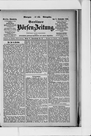 Berliner Börsen-Zeitung vom 05.09.1896