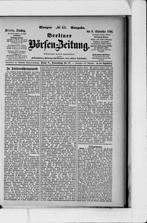 Berliner Börsen-Zeitung vom 08.09.1896