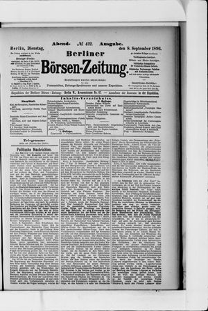 Berliner Börsen-Zeitung vom 08.09.1896