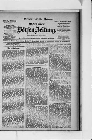Berliner Börsen-Zeitung vom 09.09.1896