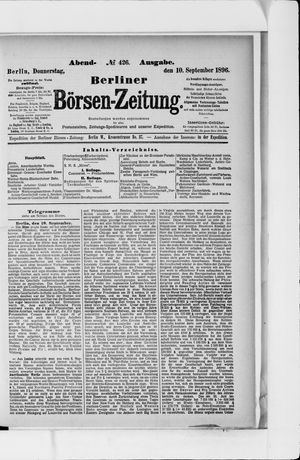 Berliner Börsen-Zeitung vom 10.09.1896