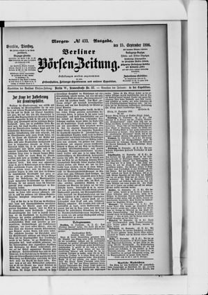 Berliner Börsen-Zeitung vom 15.09.1896
