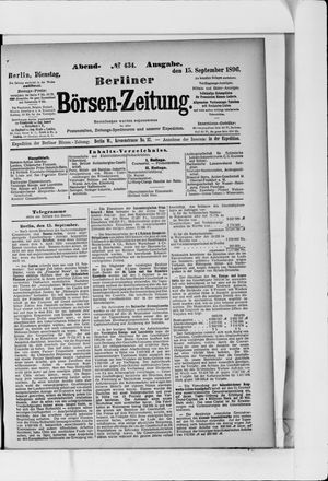 Berliner Börsen-Zeitung vom 15.09.1896
