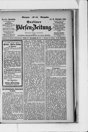 Berliner Börsen-Zeitung vom 19.09.1896