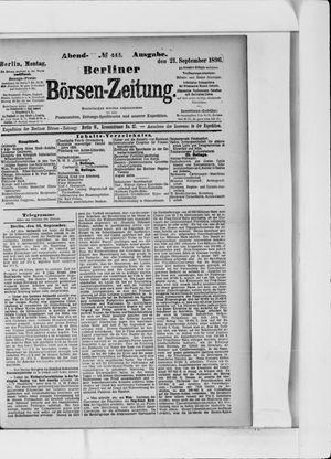 Berliner Börsen-Zeitung vom 21.09.1896