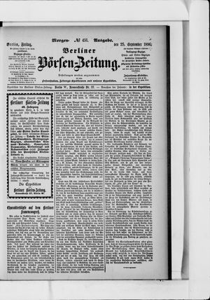 Berliner Börsen-Zeitung on Sep 25, 1896