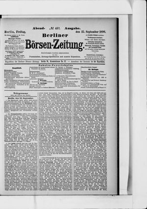 Berliner Börsen-Zeitung vom 25.09.1896