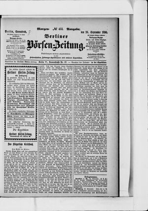 Berliner Börsen-Zeitung vom 26.09.1896