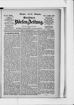 Berliner Börsen-Zeitung vom 02.10.1896