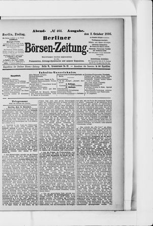 Berliner Börsen-Zeitung vom 02.10.1896
