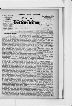 Berliner Börsen-Zeitung vom 03.10.1896