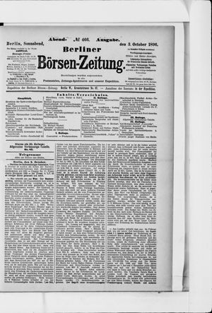Berliner Börsen-Zeitung vom 03.10.1896