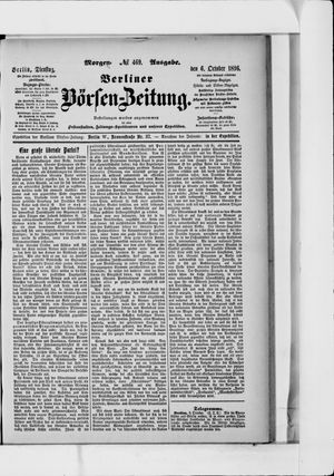 Berliner Börsen-Zeitung vom 06.10.1896