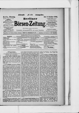 Berliner Börsen-Zeitung vom 06.10.1896