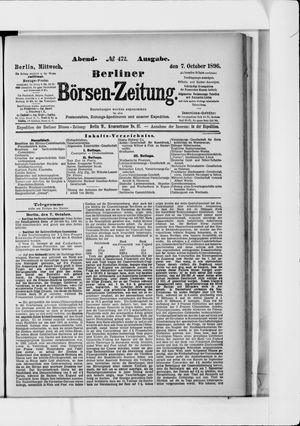 Berliner Börsen-Zeitung vom 07.10.1896