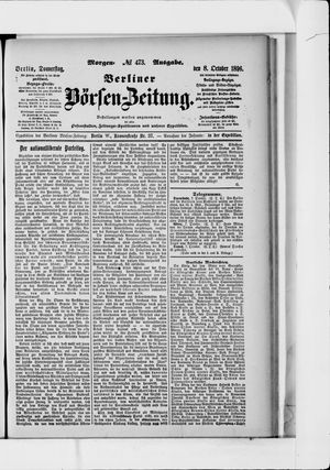 Berliner Börsen-Zeitung on Oct 8, 1896