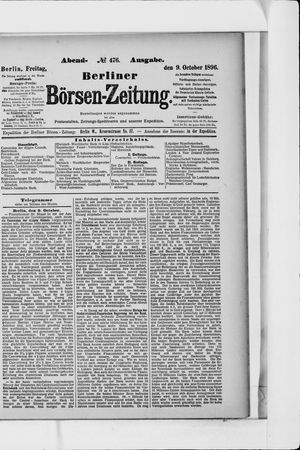 Berliner Börsen-Zeitung vom 09.10.1896