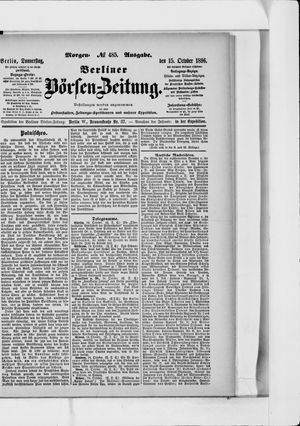 Berliner Börsen-Zeitung vom 15.10.1896