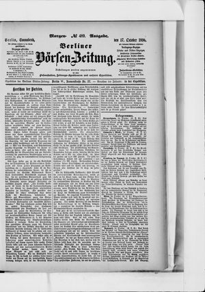 Berliner Börsen-Zeitung vom 17.10.1896