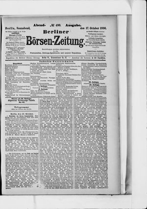 Berliner Börsen-Zeitung vom 17.10.1896