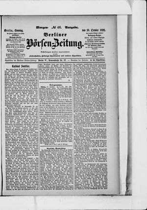 Berliner Börsen-Zeitung vom 18.10.1896