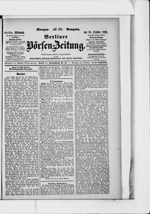 Berliner Börsen-Zeitung on Oct 21, 1896